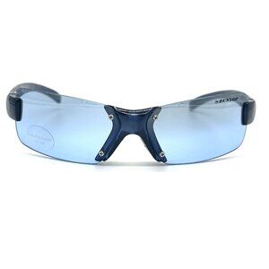 Dunlop Sport DUS113 Black Rimless Wrap Around Frame/Blue CAT 1 Lenses Sunglasses